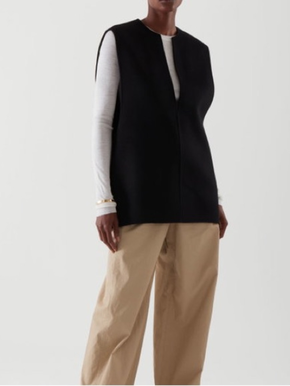 COS Deep V-Neck Sleeveless Top